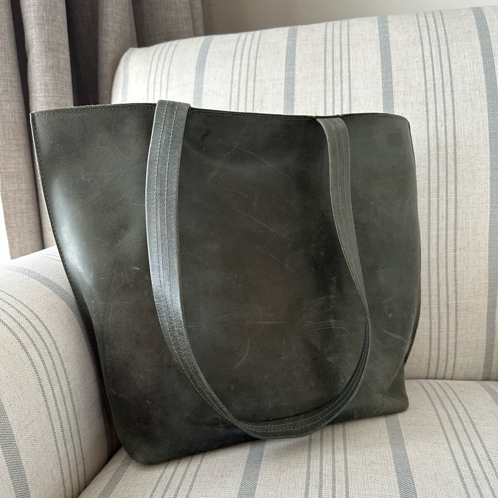 Green Leather Tote